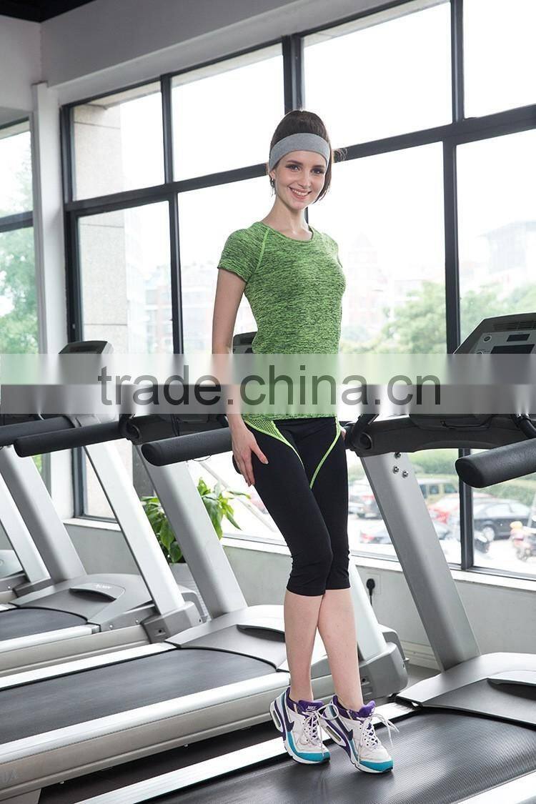 Women Workout Gym Sports Top Fitness Running Yoga T-Shirt