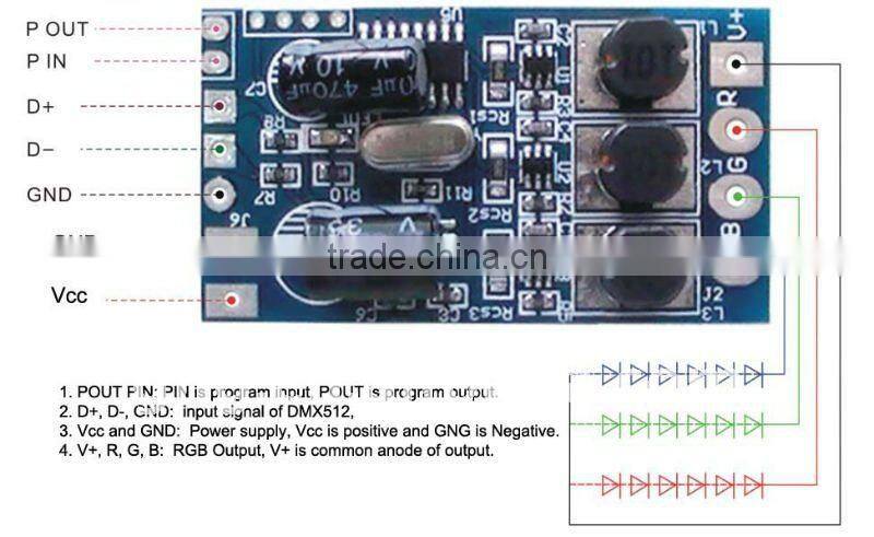 RGB 3channel dmx 12V led driver 700mA