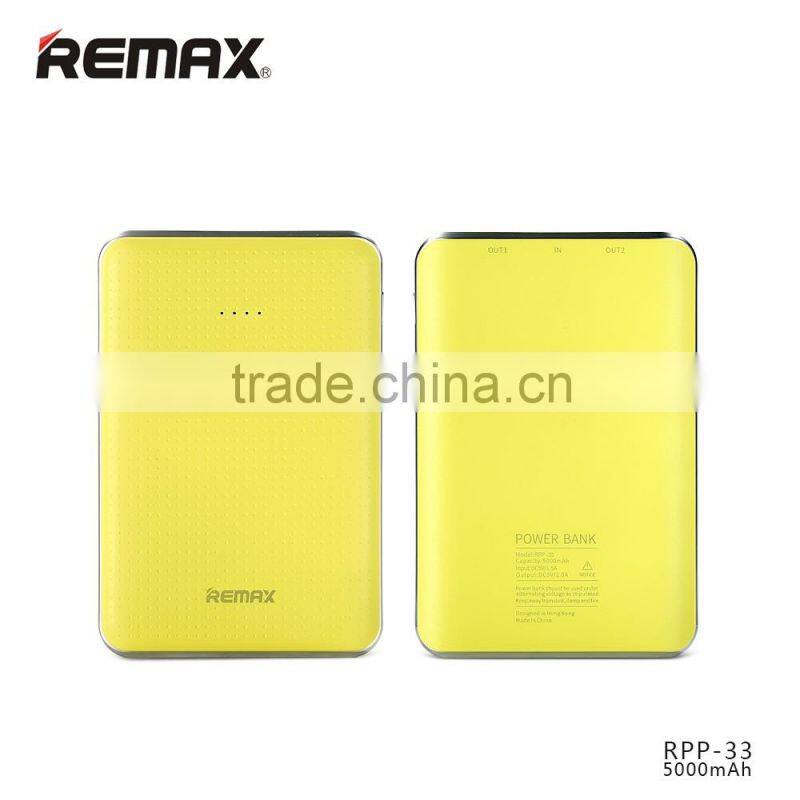 Remax Tiger Series RPP-33 5000mah Power Charger For iPhone SE Dual USB Input Port Polymer Power Bank For Samsung S5 S6 TB-0388