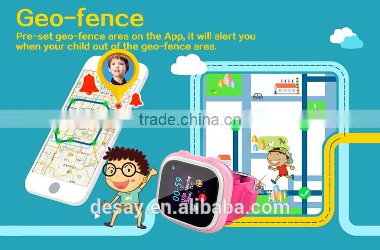 Desay SOS Two-way Calling GSM(2G) SIM BT3.0 Anti-lost GPS/LBS Tracking Watch IOS Android for kids DS-C602