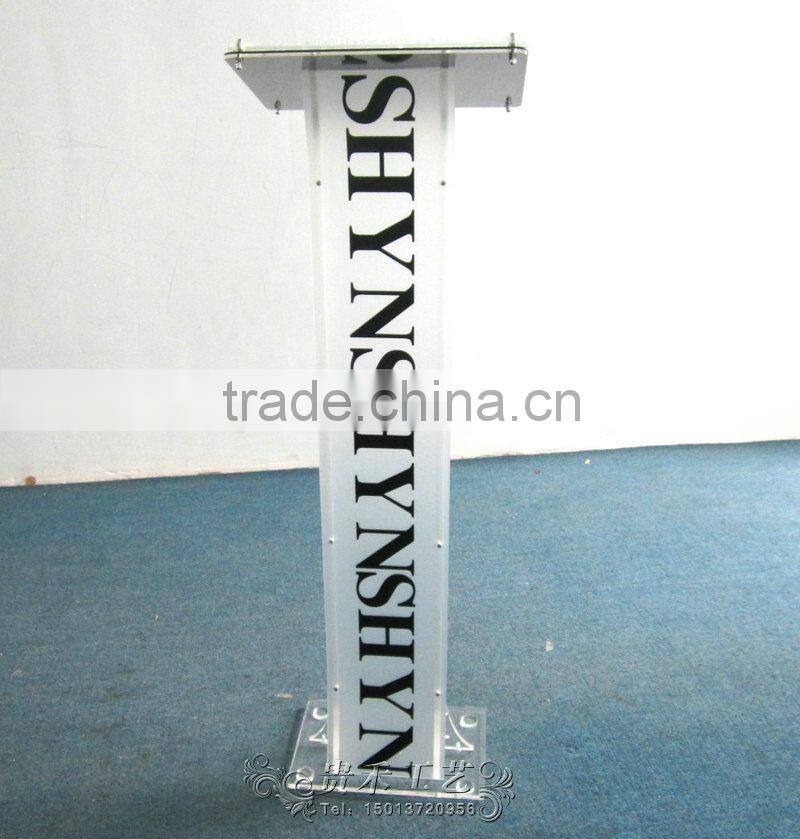 Detachable acrylic information holders ,clear and white acrylic display stand