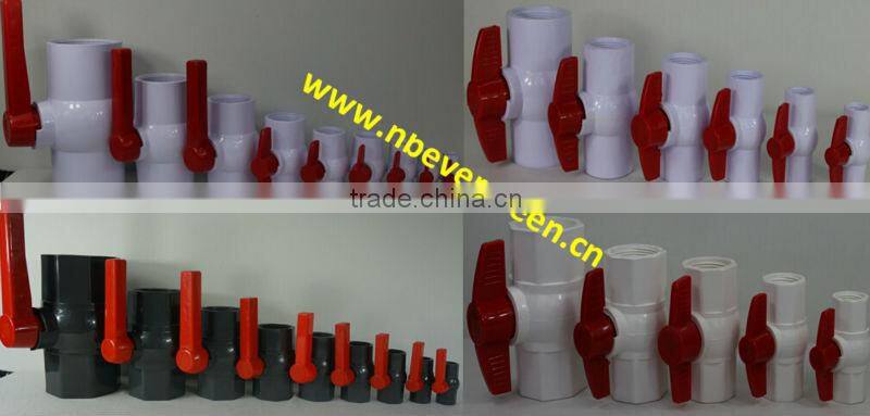 High-quality PVC Ball Valve with long and butterfly handle