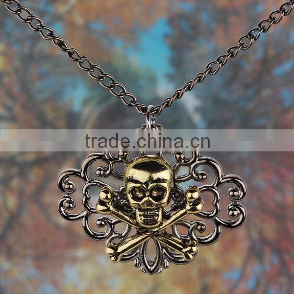 Promotional High Quality Metal Skull Charm Young Student Necklaces