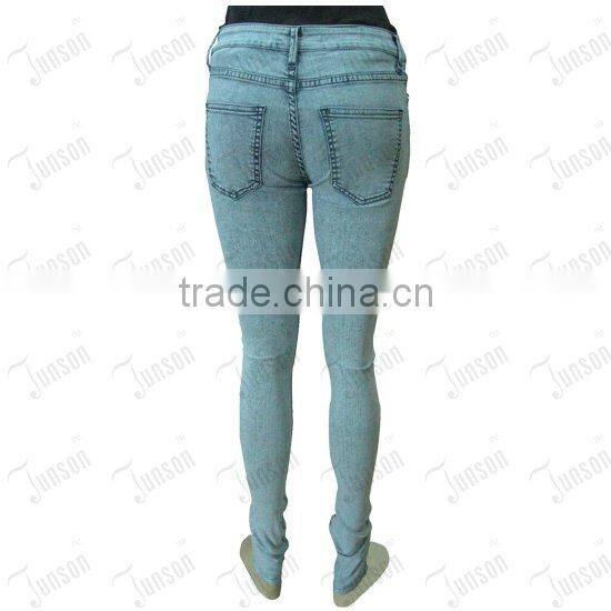 Lady's grey denim jeans