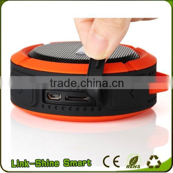 Portable mini bluetooth shower speaker with built-in Mic