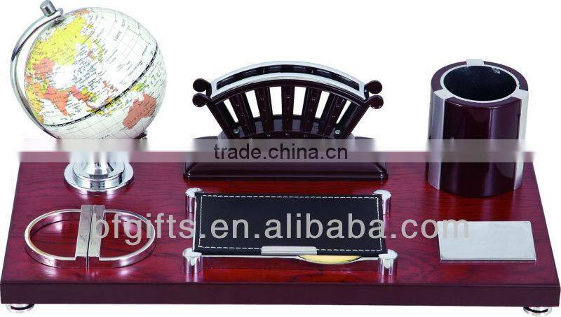 Wood Pen Holder Office Stationary Desktop Set Gift-39