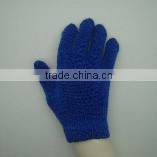 Boxi-High quality monochrome five fingers children acrylic gloves