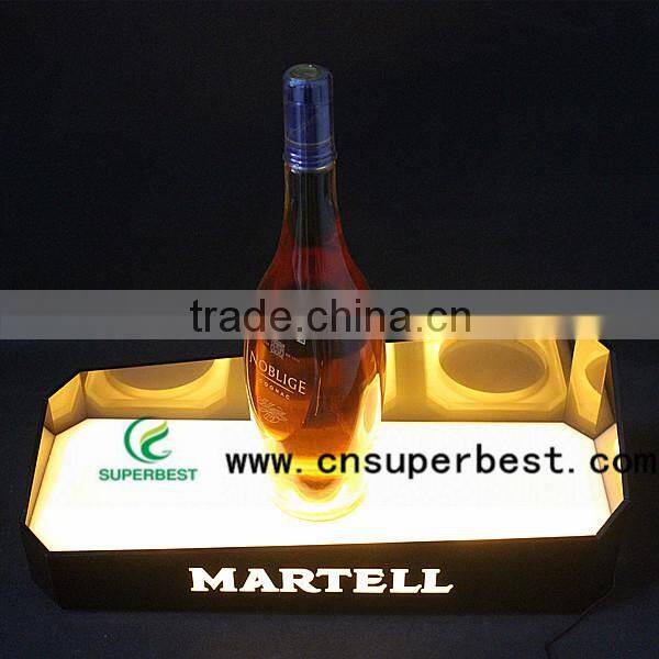 customize light up acrylic bottle wine display