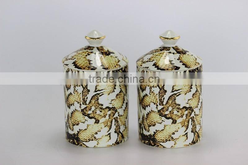 Natural Soy Scented Candle in Ceramic Jar with Matte Color