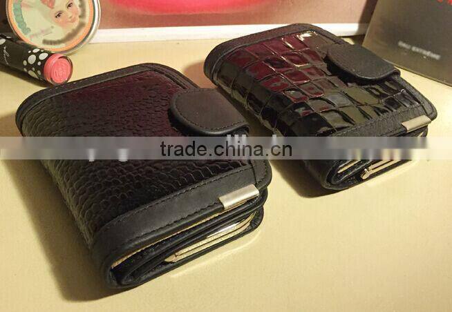Colorful Women Croco Skin Ladies Small Purse Wallet