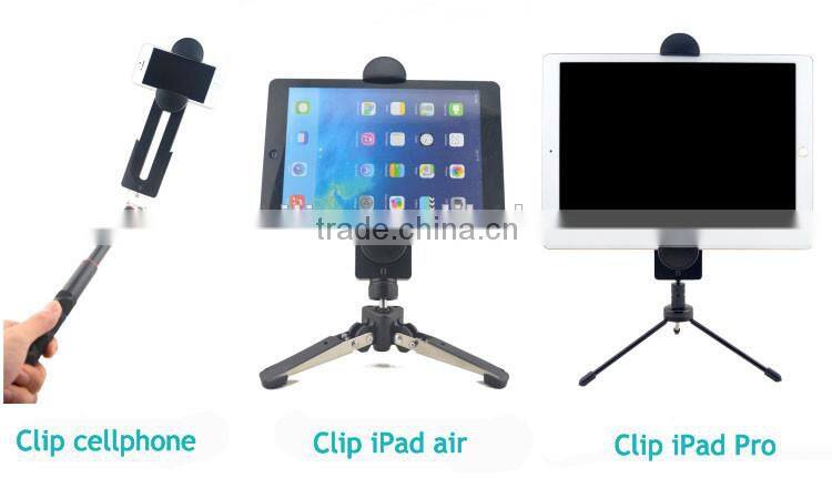 Ebay Amazon 2016 newly Universal Mobile Cell Phone Clip Bracket Holder Mount For iPad Pro Tripod / Monopod Stand