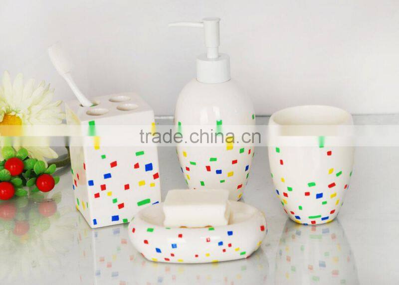 Digital Mosaic ceramic bathroom set/bath accessories/4pcs bath set