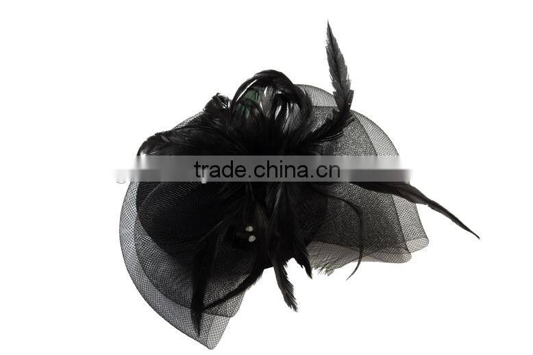 Fashion charming red hair band with feather