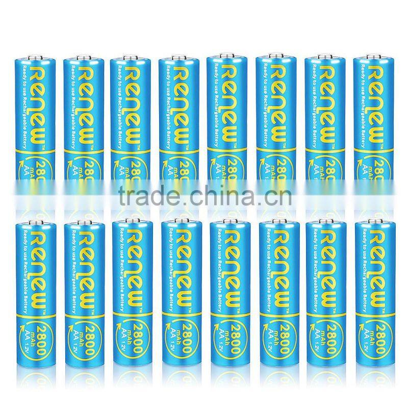 RENEW brand NiMH AA 2800mAh Ready-To-Use AA Rechargeable Batteries 8Pack