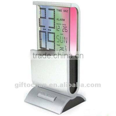 colorful cube digitals alarm clock with calendar