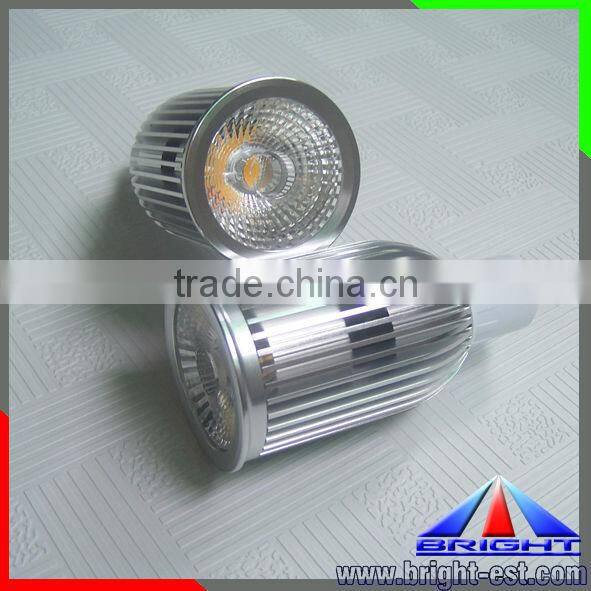 7W Epistar Dimmable 0-100% COB LED Spotlight GU10 12v