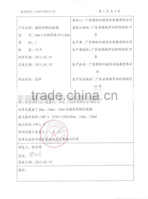 TENA 8mm (Model:TN-TPG-8) tempered glass