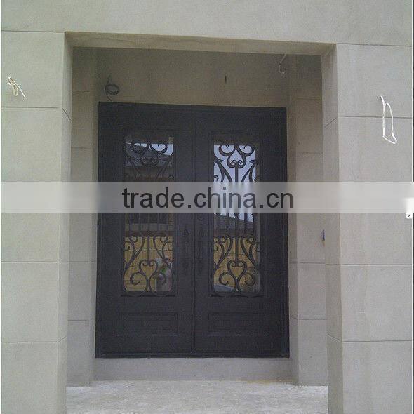 Top-selling artistic wrought iron double gate