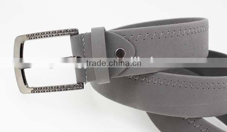 2015 NEW Designer reversible wide Grey PU leather belt man jeans belt
