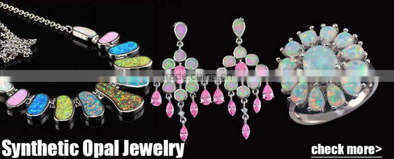 Hot !Custom 925 Sterling Silver Bridal Set Opal Engagement Rings