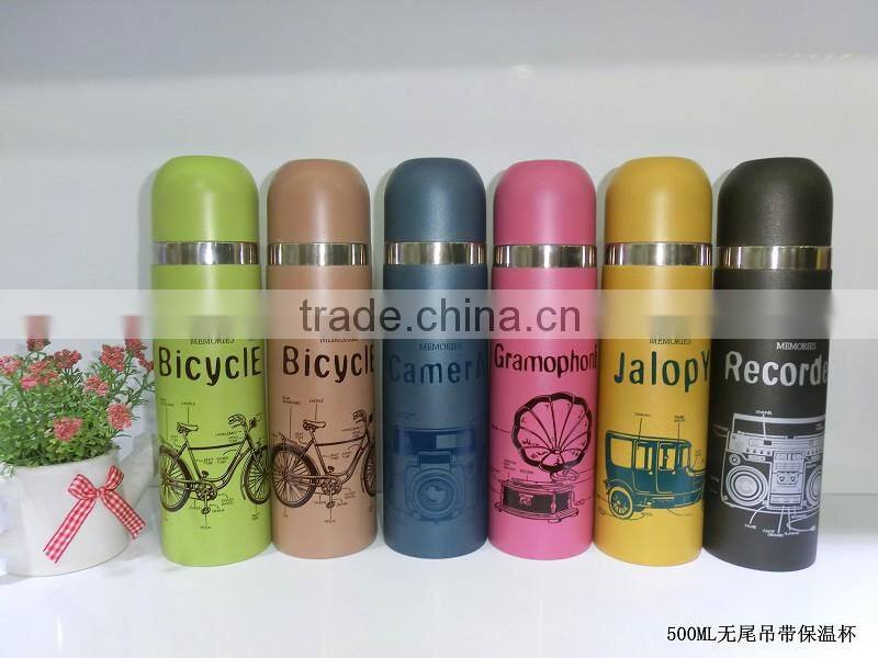 stainless steel vacuum thermos sport water bottle