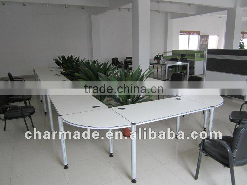 20 person simple design white board QQ idea large size aluminum conference table