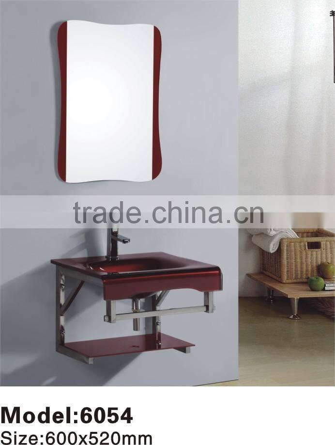 Pure manual chromatic colour bathroom glass basin/sink(WMD-54)