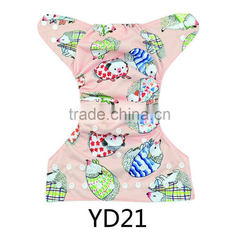 2016 Alva New Pattern Hedgehogs Design Hot Sale Pocket Baby Cloth Diaper