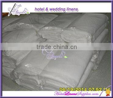 white polyester self-tie chair covers for banquet chairs in wedding decorations