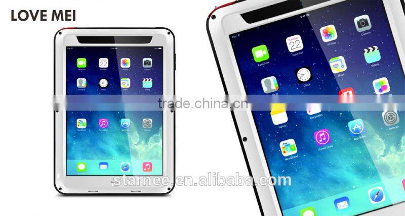 Protective Waterproof Shockproof Case Glass Metal Case Cover For iPad Air