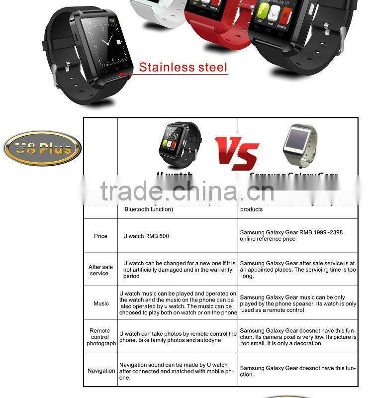 New model updated U8 smart watch for android and IOS system phones, smart watch 2015 hot selling product, new bluetooth watch