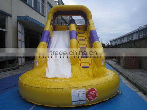 cheap new style inflatable slide/ inflatable hippo with pool