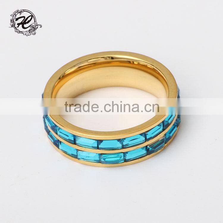 Titanium 316l stainless steel engagement rings with stones brushed stainless steel Wedding ring