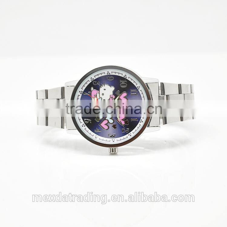 2015new fashion steel quartz best women watch brand