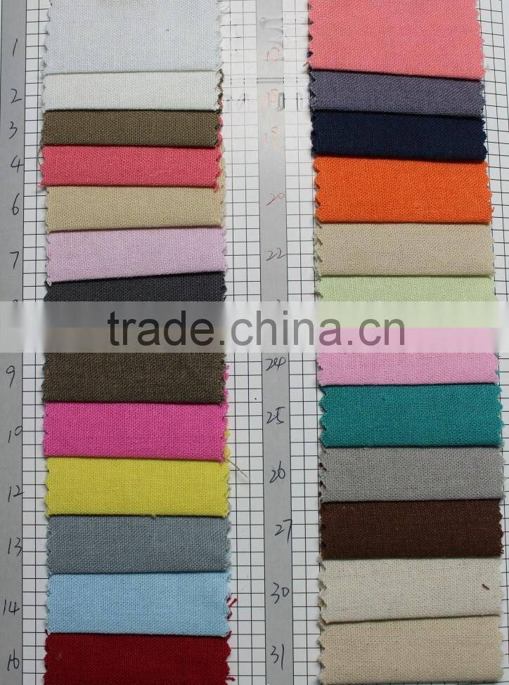Solid Color Cotton Linen Fabric for Garment