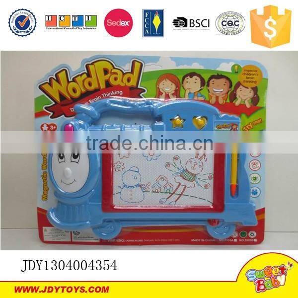 Vehicle type erasable magnetic writing drawing board for kids