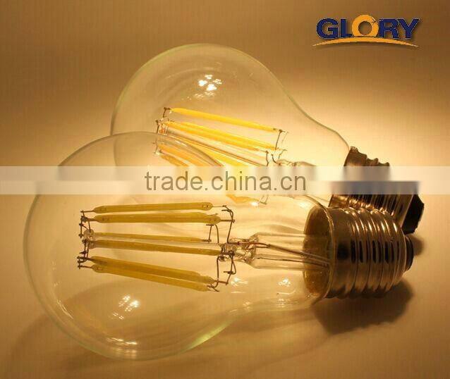 alibaba china E27 8W led flashlighting filament bulb energy saving lamp