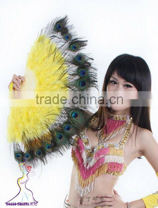 SWEGAL belly dance feather fan,chinese belly dance fan SGBDD13041