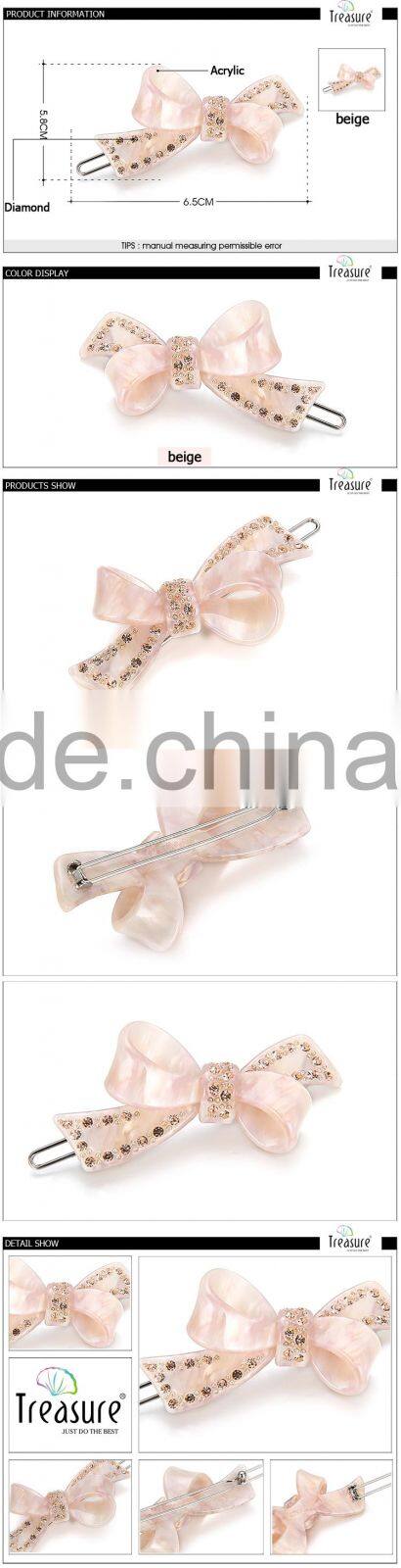 2015 latest design hair ornament elegant bowknot girls hair accessory