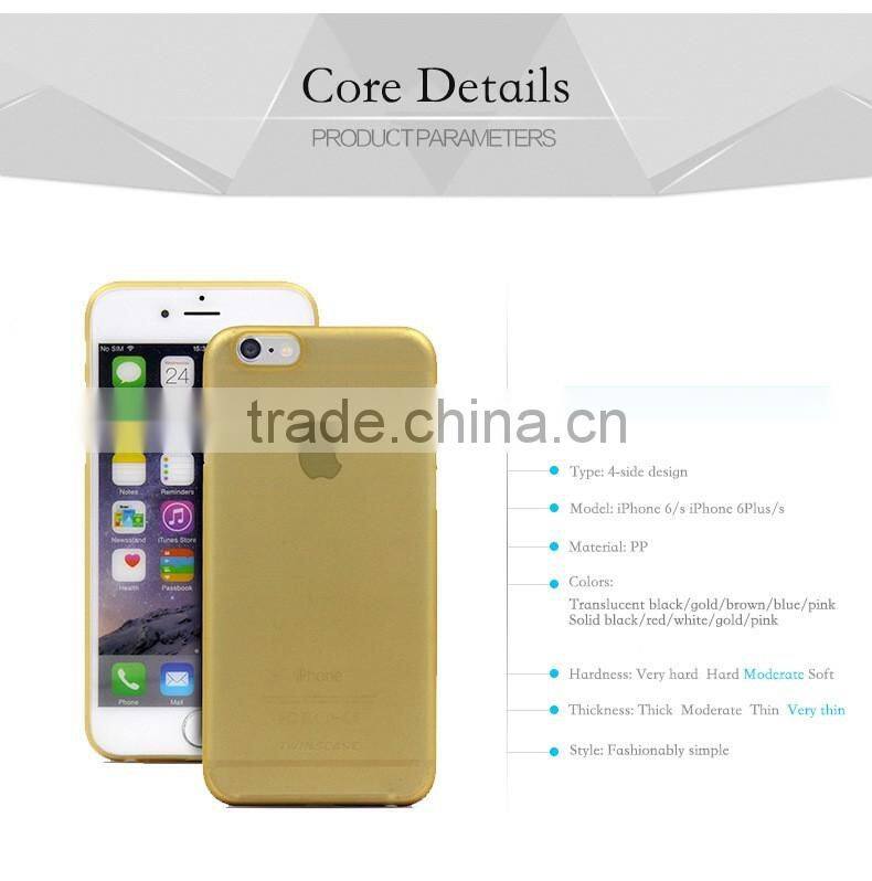 Simple style for apple iphone 6 case 4.7 inch, Ultra thin cover matte transparent pp for iPhone6/6s