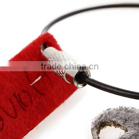 wool felt key ring/red felt key chain
