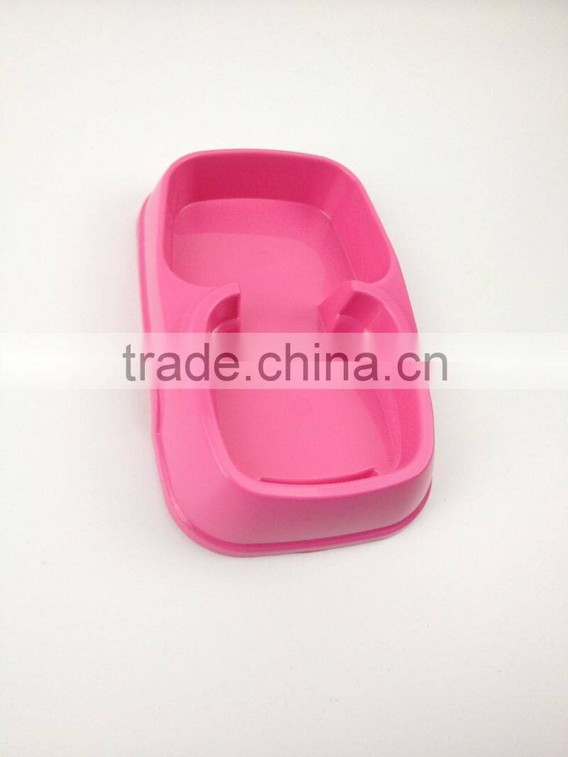 Colorful plastic double round shape pet bird water food fountain feeder for sale