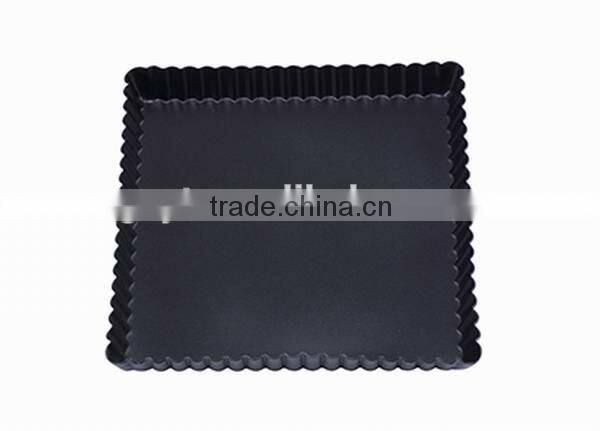 Non-stick aluminum cake decoration hard anodized tart pan/ pizza pan