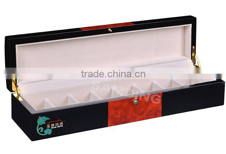 High quality logo print customized empty tea box wood box for tea