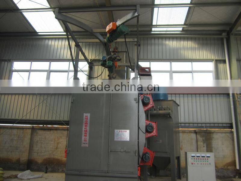 DTQ37 series burnishing machine/hanger type shot blasting machine for machinery workpieces