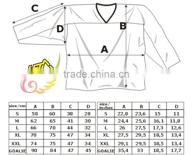 2015 new fashion wholesale black hockey jersey