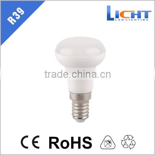 2016 new product china supplier plastic led bulb R39 E14 3W 240lm led lights