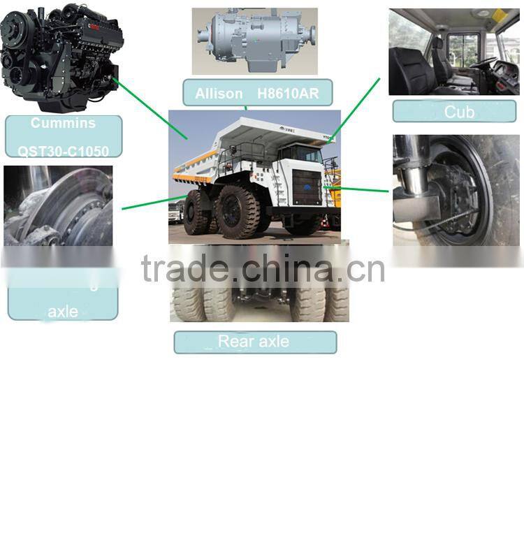 Hot Sale Load 100 Ton Off Road Dump Truck Used In Mine