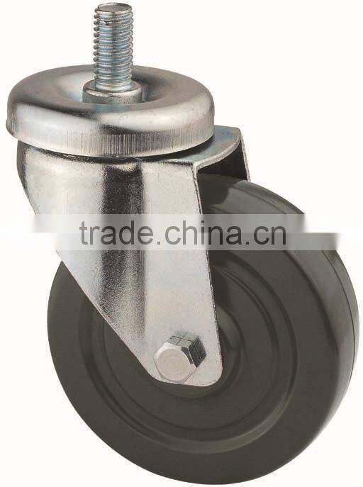 22 Series Double Ball Raceway Structure Screw Stem Swivel Rubber caster