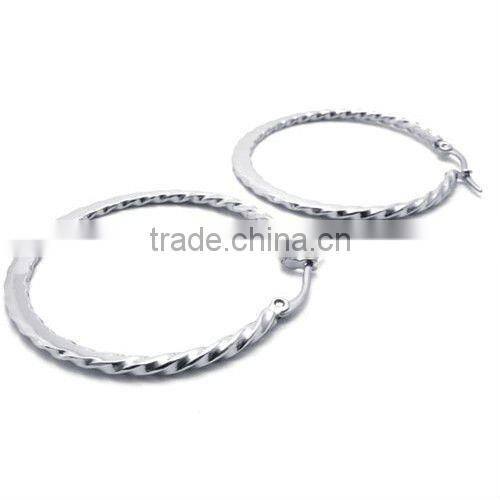 2013 New arrive hoop earrings big round earrings 316L S.Steel earrings